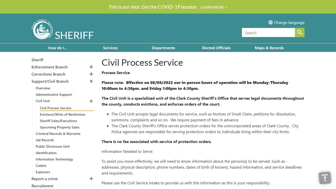 Civil Process Service | Clark County